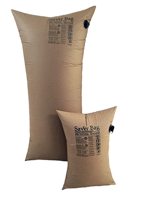 Two Brown Colour Inflated Kraft Paper Dunnage Bag