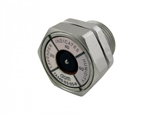 A Silver Combined Relief Valve & Humidity Indicator With A Humidity Indicator And A Silicone Rubber Valve Seal