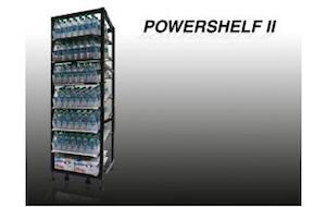 Power Shelf II Filled with Bottled Drinks